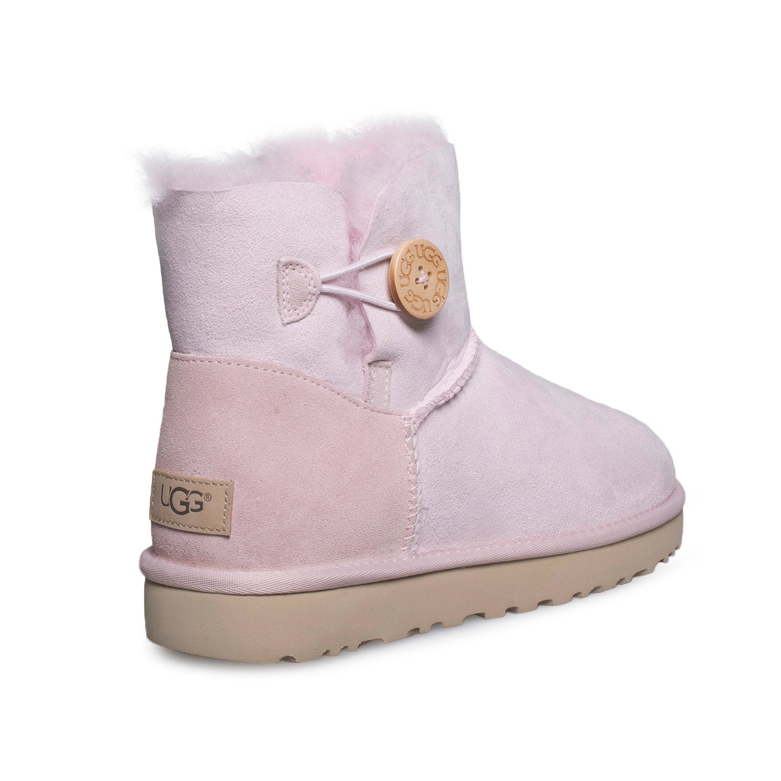 UGG Mini Bailey Button II Seashell Pink Boots - Women's