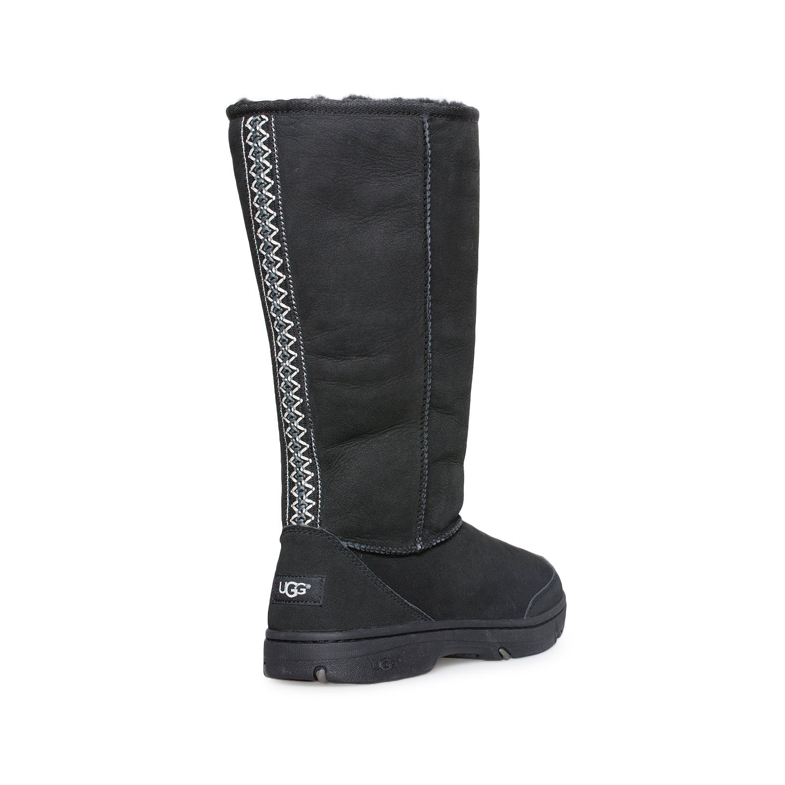 UGG Ultimate Tall Braid Black Boots - Women's