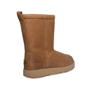 UGG Classic Short Leather Waterproof Chestnut Boots - Women's