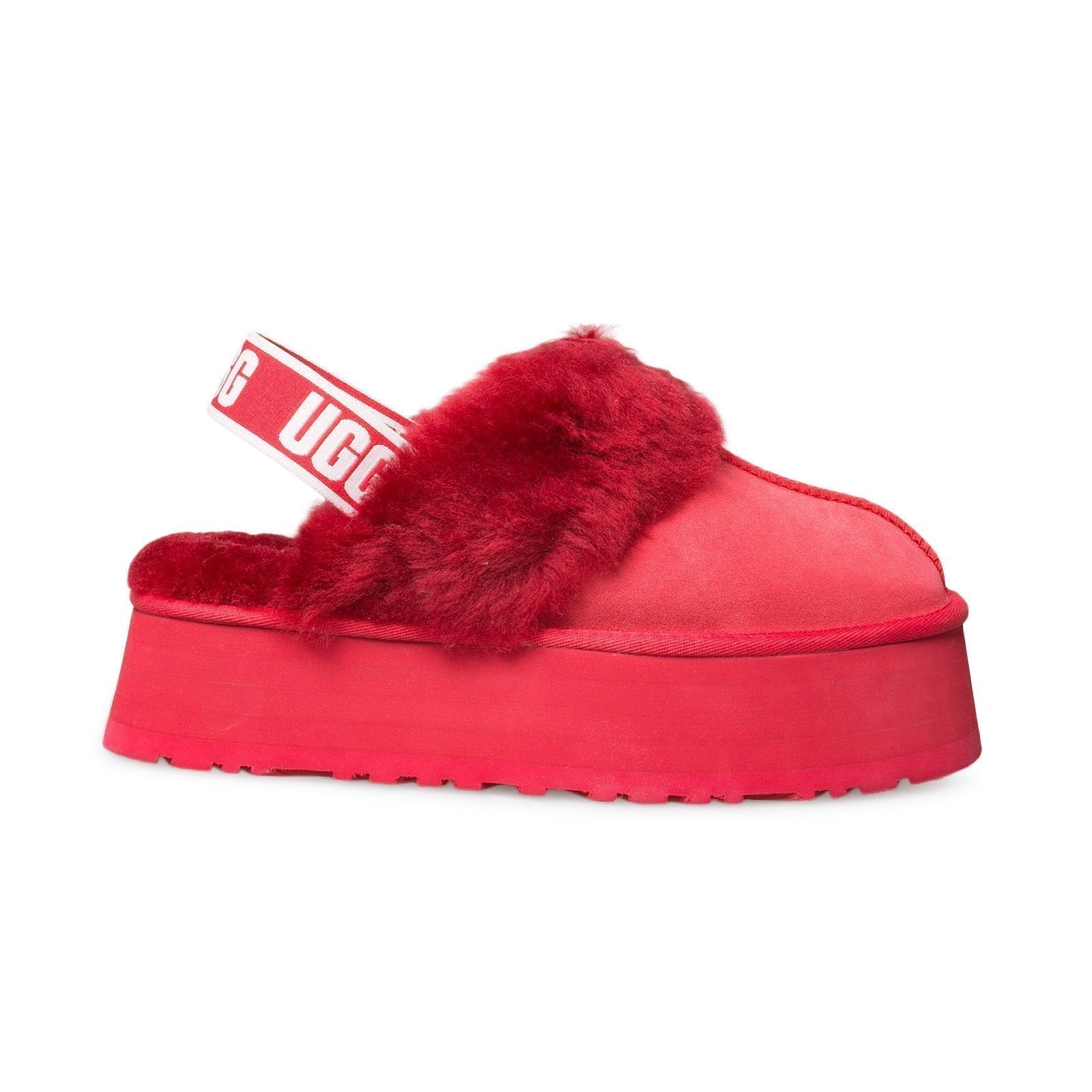 UGG Funkette Ribbon Red Slippers - Women's