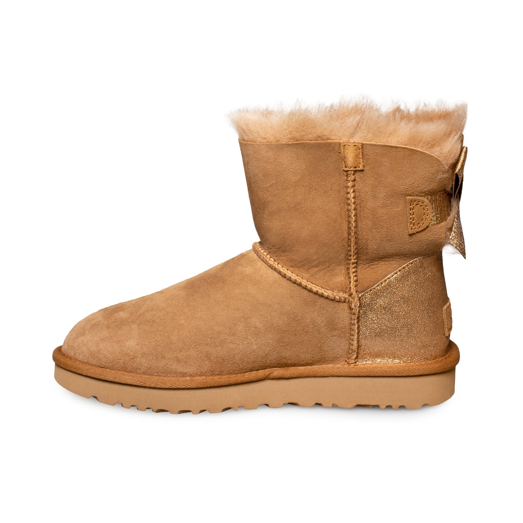 UGG Mini Bailey Bow Glitz Chestnut Boots - Women's