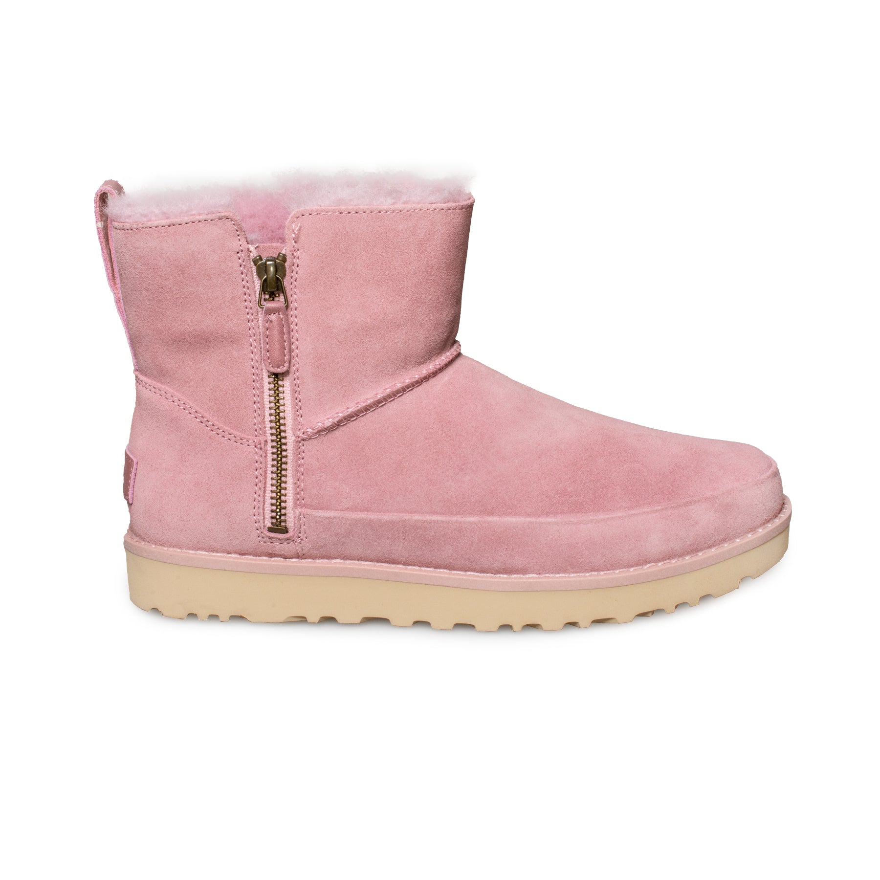 UGG Classic Zip Mini Shell Pink Boots - Women's