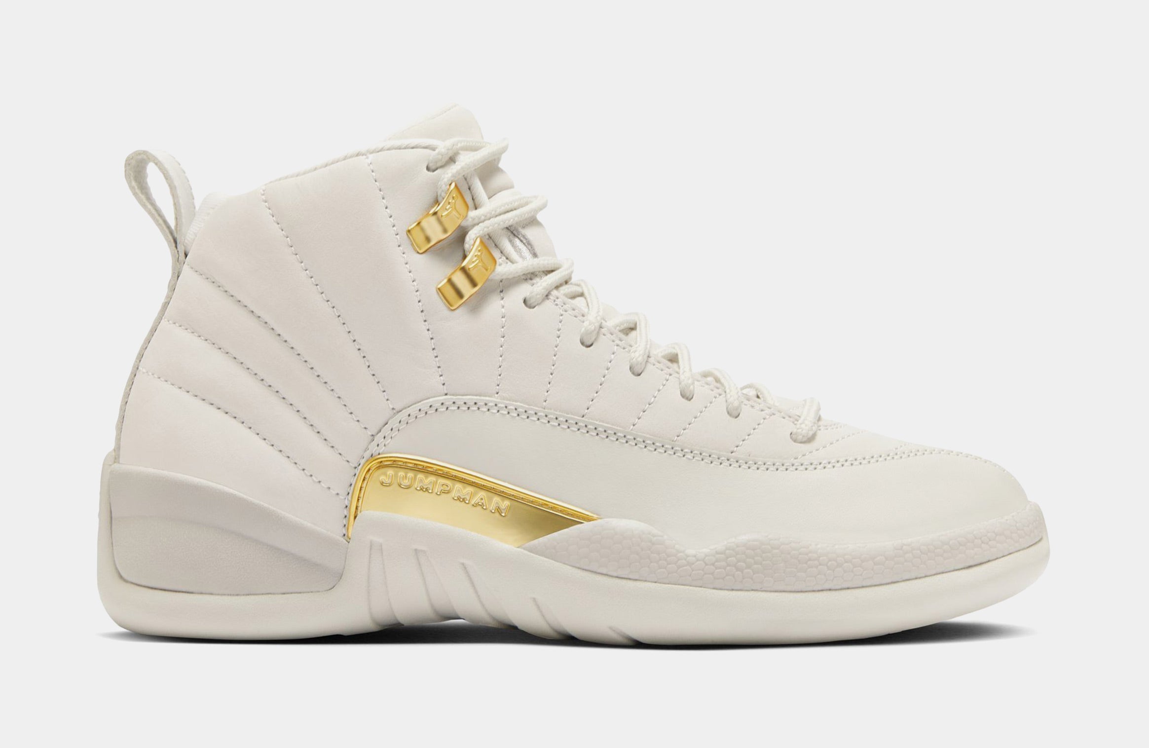 Air Jordan 12 Retro Phantom Womens Lifestyle Shoes (Phantom/Metallic Gold/White)