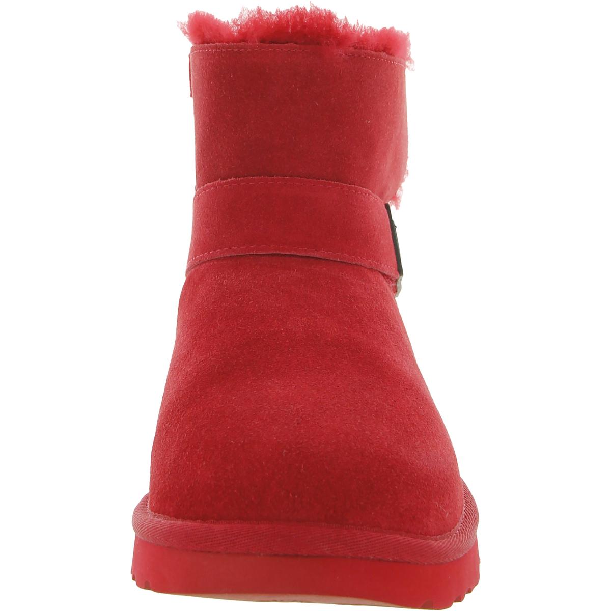 Mini Bailey Womens Suede Cozy Ankle Boots