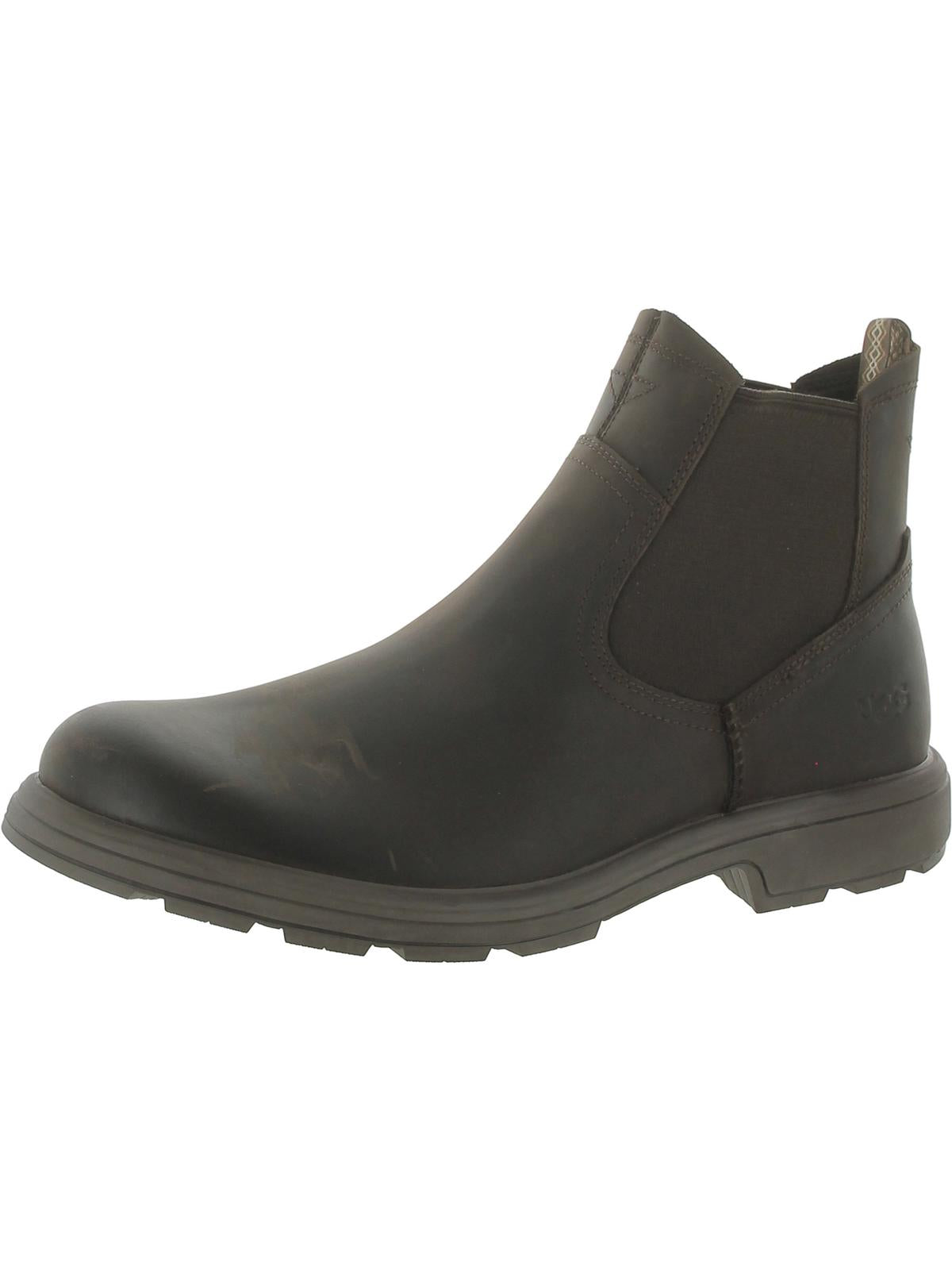 Biltmore  Mens Leather Pull On Chelsea Boots