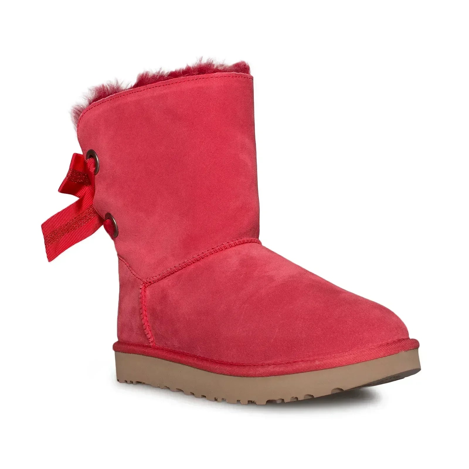 UGG Customizable Bailey Bow Short Ribbon Red Boots - Women's