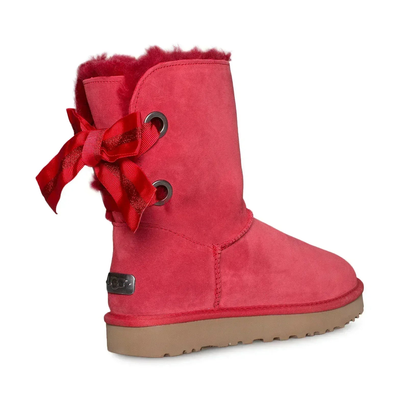 UGG Customizable Bailey Bow Short Ribbon Red Boots - Women's