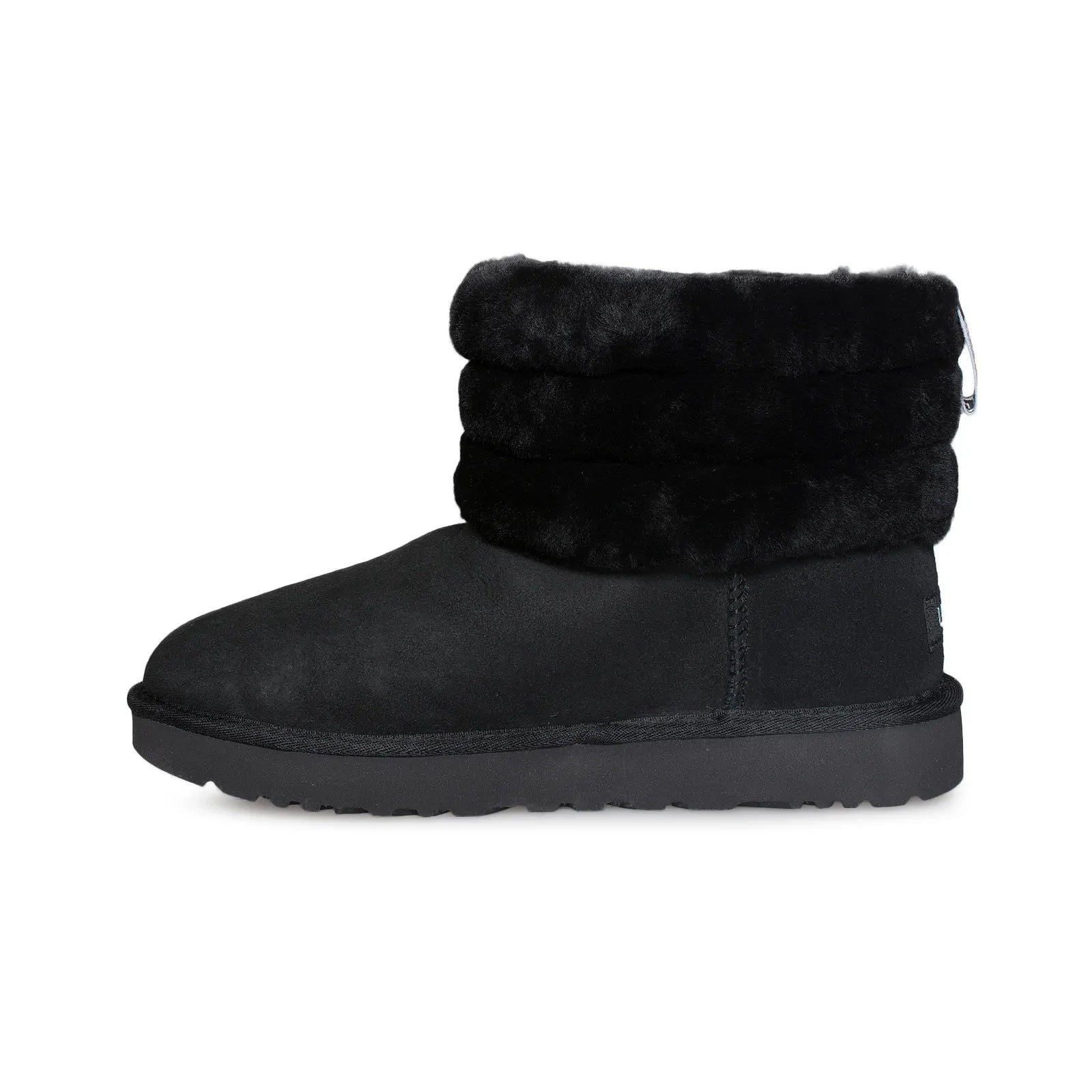 UGG Fluff Mini Quilted Black Boots - Women's