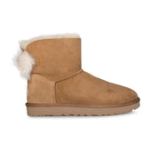 UGG Fluff Bow Mini Chestnut Boots - Women's