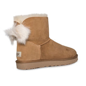 UGG Fluff Bow Mini Chestnut Boots - Women's