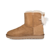 UGG Fluff Bow Mini Chestnut Boots - Women's