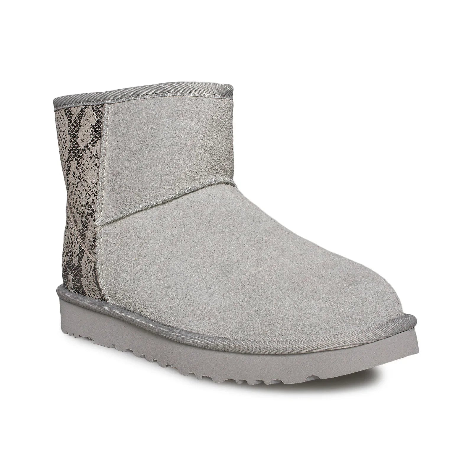 UGG Classic Mini Metallic Snake Silver Boots - Women's