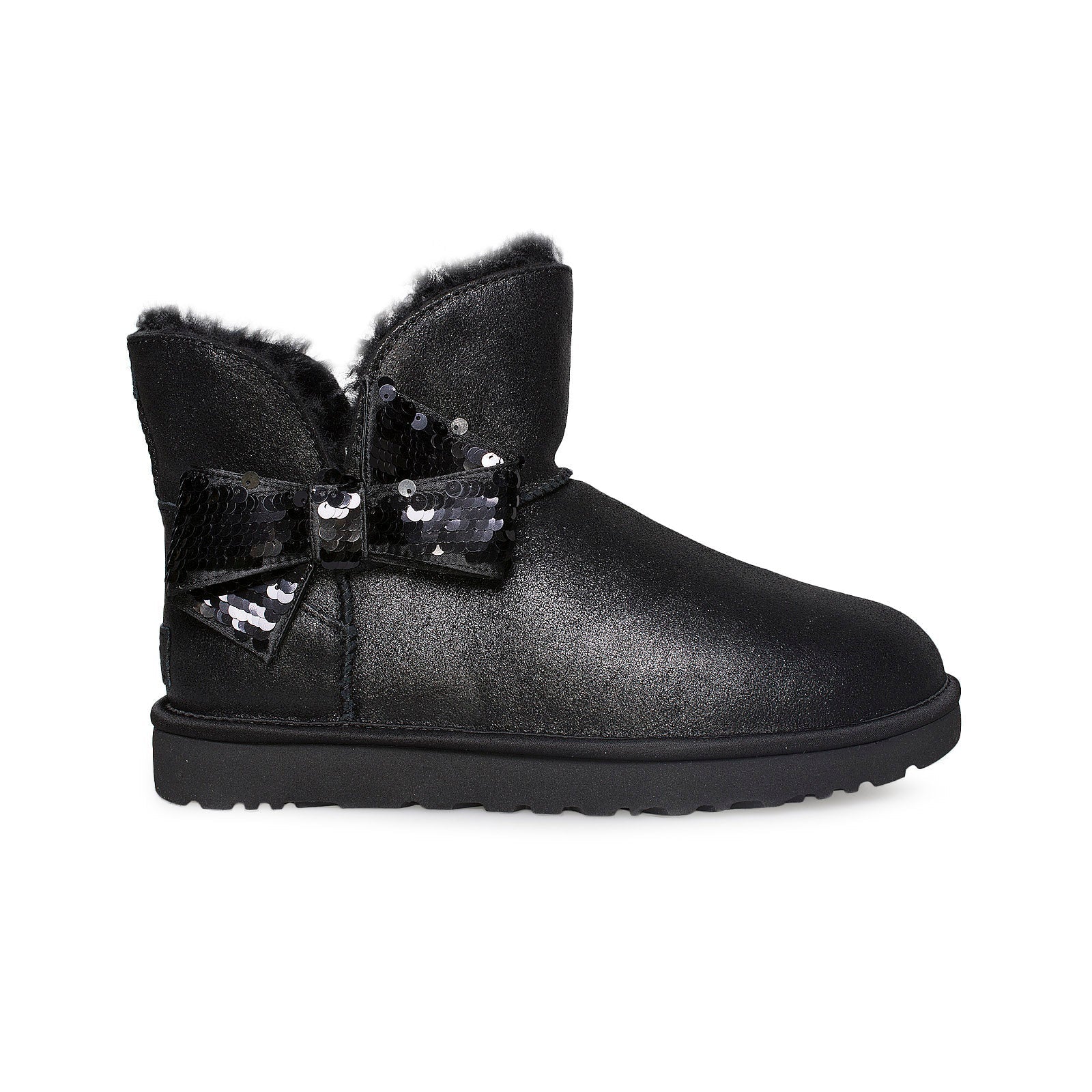 UGG Mini Sequin Bow Black Boots - Women's