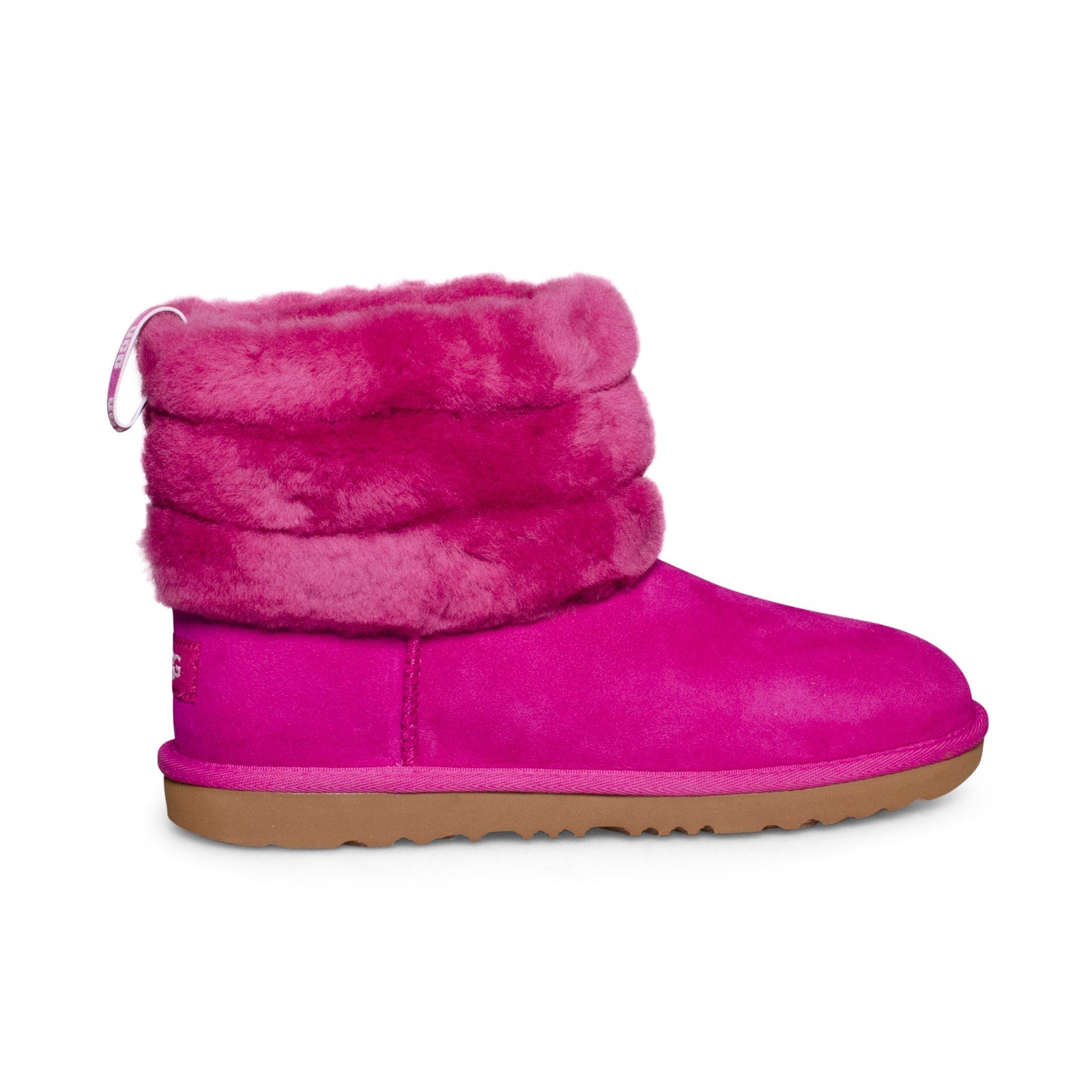 UGG Fluff Mini Quilted Fuchsia Boots - Youth