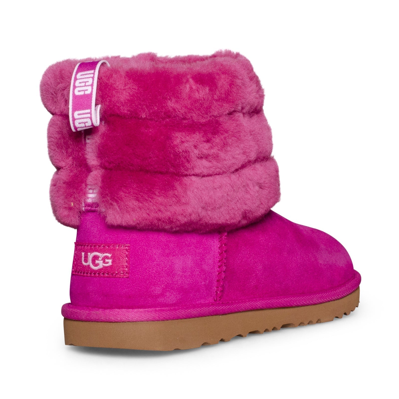 UGG Fluff Mini Quilted Fuchsia Boots - Youth