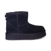 UGG Classic Mini Platform Black Boots - Youth