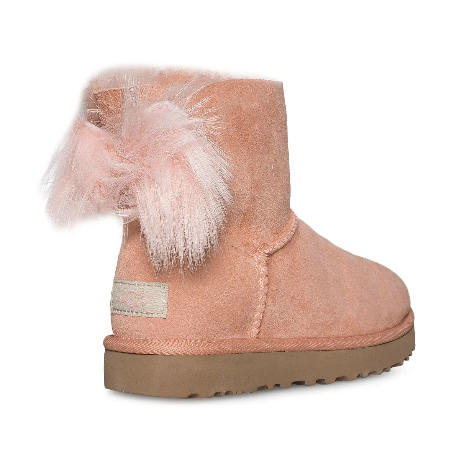 UGG Fluff Bow Mini Suntan Boots - Women's