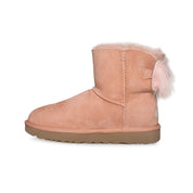 UGG Fluff Bow Mini Suntan Boots - Women's