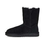 UGG Bailey Fluff Buckle Black Boots - Women's