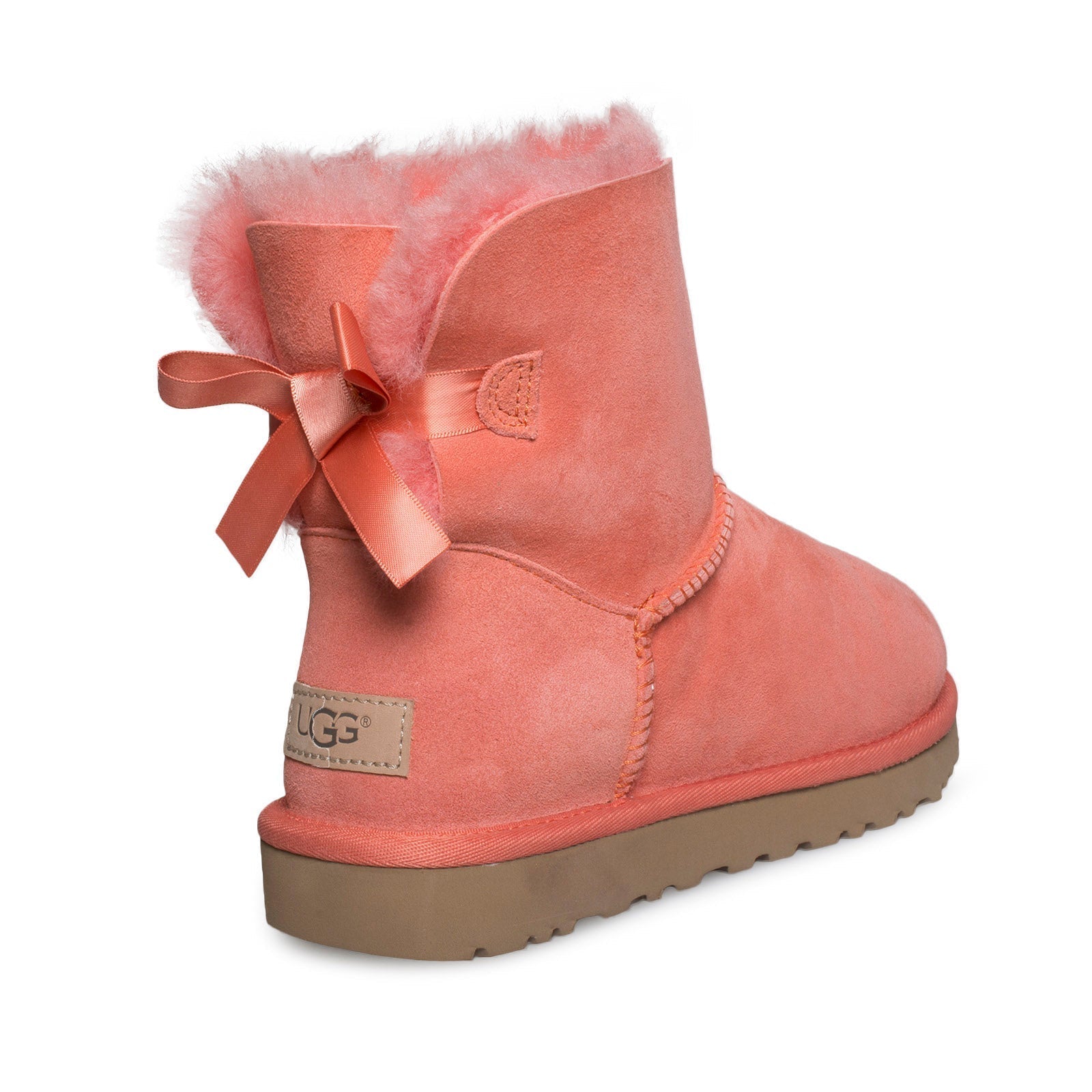 UGG Mini Bailey BOW II Vibrant Coral Boots - Women's