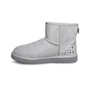 UGG Classic Mini Studded Bling Grey Violet Boots - Women's