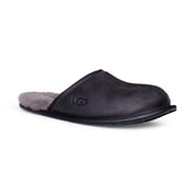 UGG Scuff Leather Black Slippers - Men's