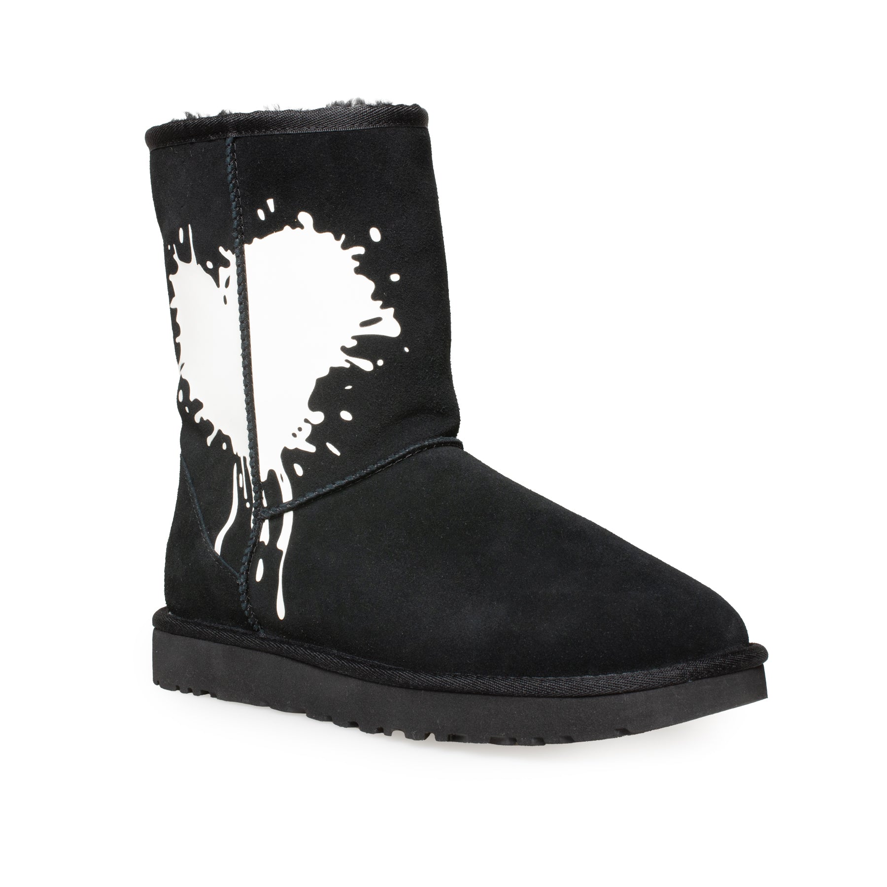 UGG Classic Short Valentine Black Boots - Women's