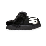 UGG Disquette Chopd Black Slippers - Women's