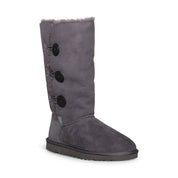 UGG Bailey Button Triplet Grey Boots - Women's