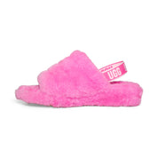 UGG Fluff Yeah Slide Pink Rose Sandals - Women's