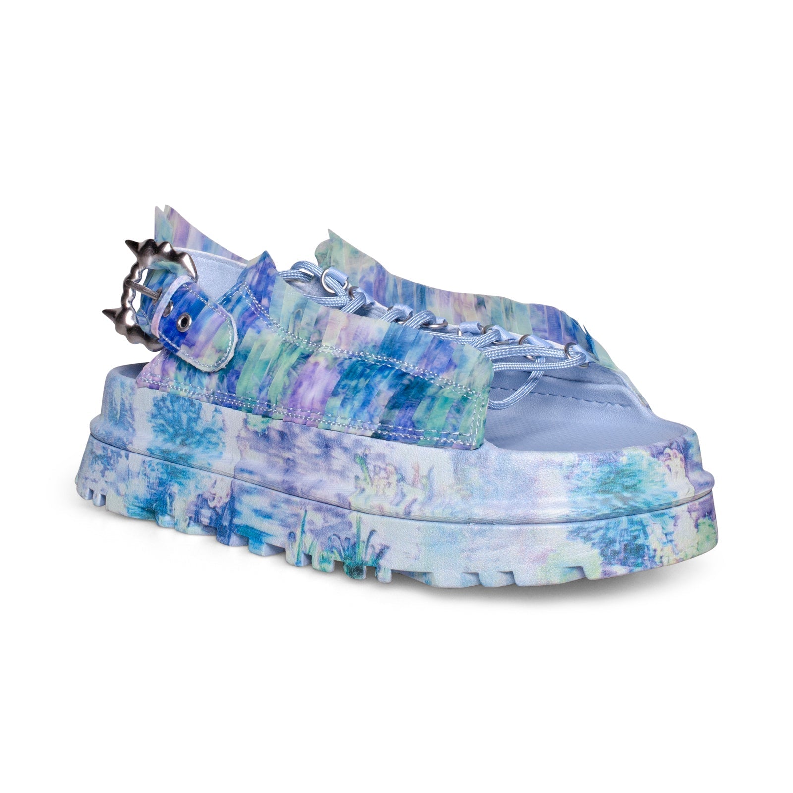 UGG x Collina Strada Goldenglow Platform Blue Floral Sandals - Women's