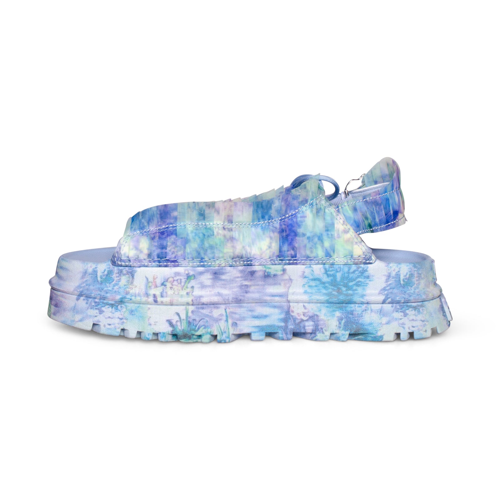 UGG x Collina Strada Goldenglow Platform Blue Floral Sandals - Women's