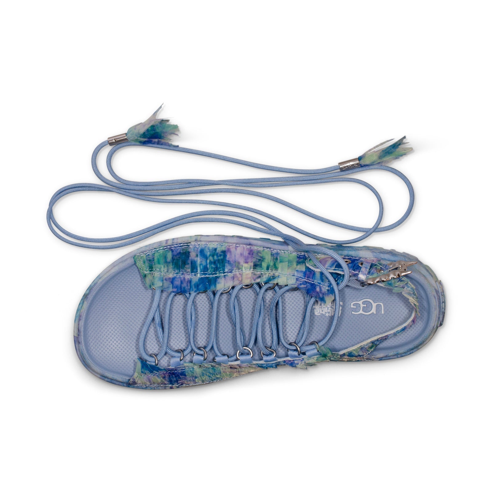 UGG x Collina Strada Goldenglow Platform Blue Floral Sandals - Women's