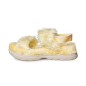 UGG Fluff Sugar Yellow Sandals - Women's