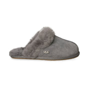 UGG Scuffette II Metal Logo Charcoal Slippers - Women's