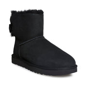 UGG Mini Brigette Bow Black Boots - Women's