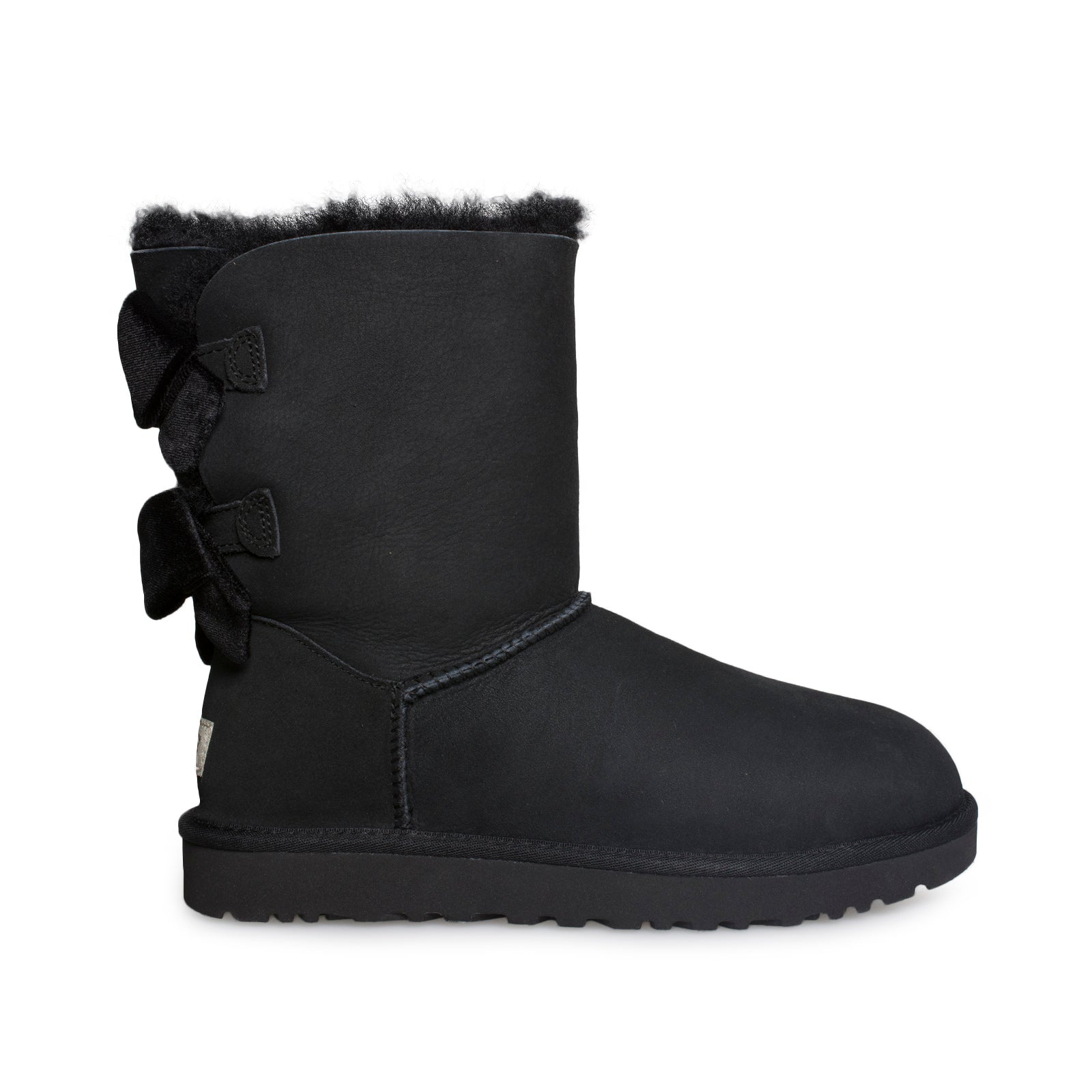 UGG Bailey Bow II Velvet Ribbon Black Boots - Women's