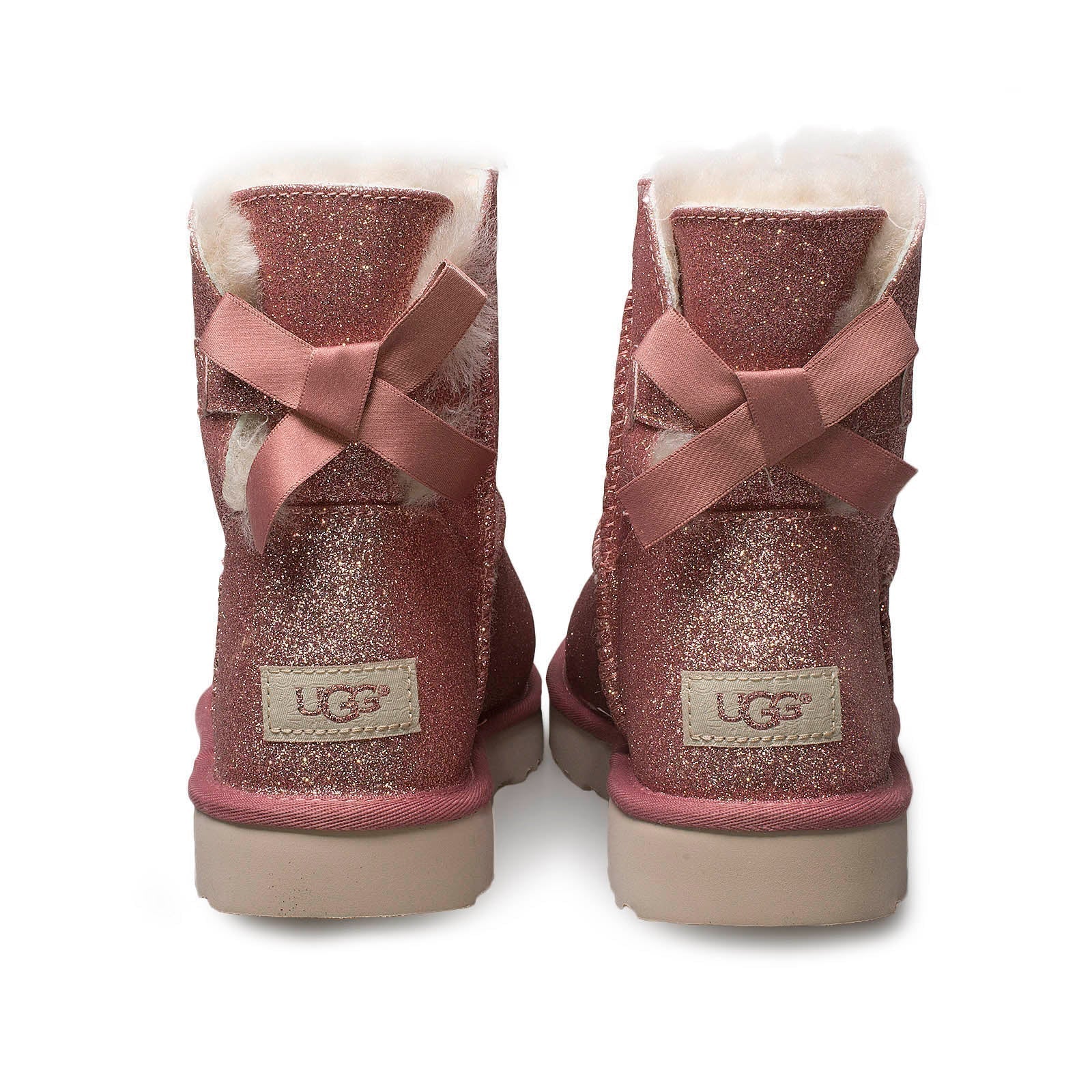 UGG Mini Bailey Bow Sparkle Pink Boots - Women's