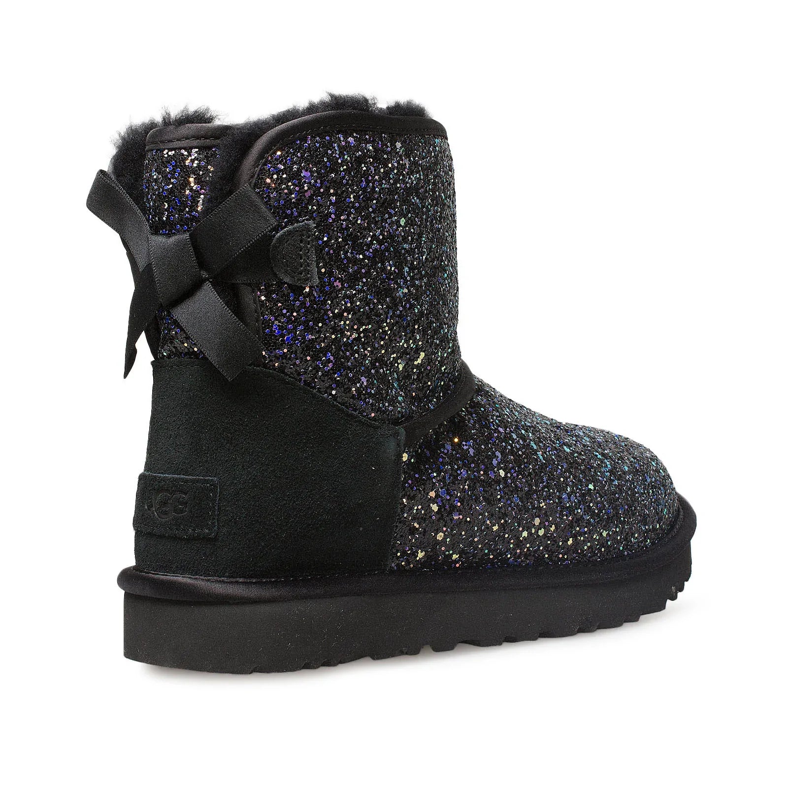 UGG Classic Mini Bow Cosmos Black Boots - Women's