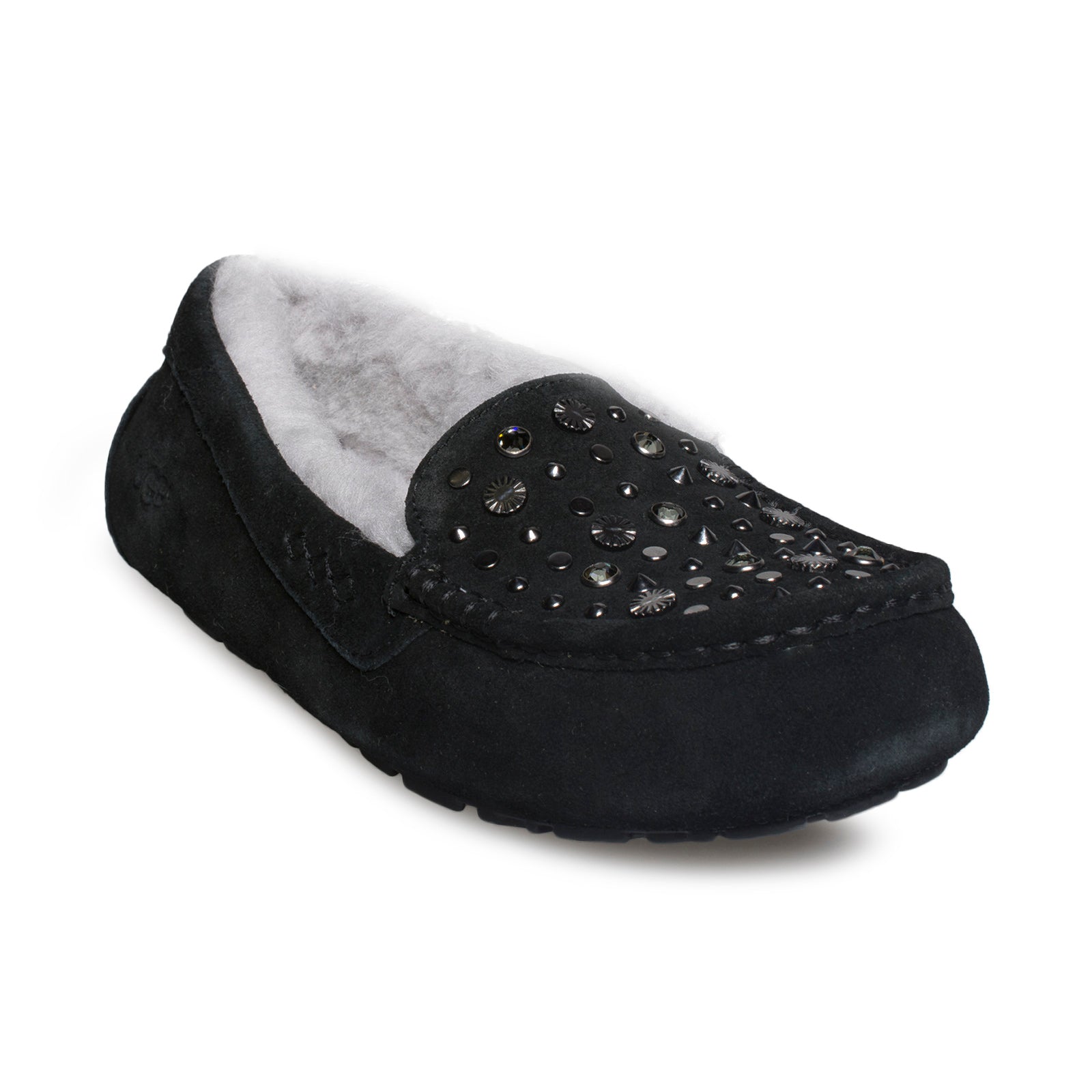 UGG Ansley Studded Bling Black Slippers - Women's