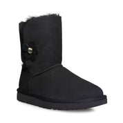 UGG Bailey Button Poppy Black Boots - Women's