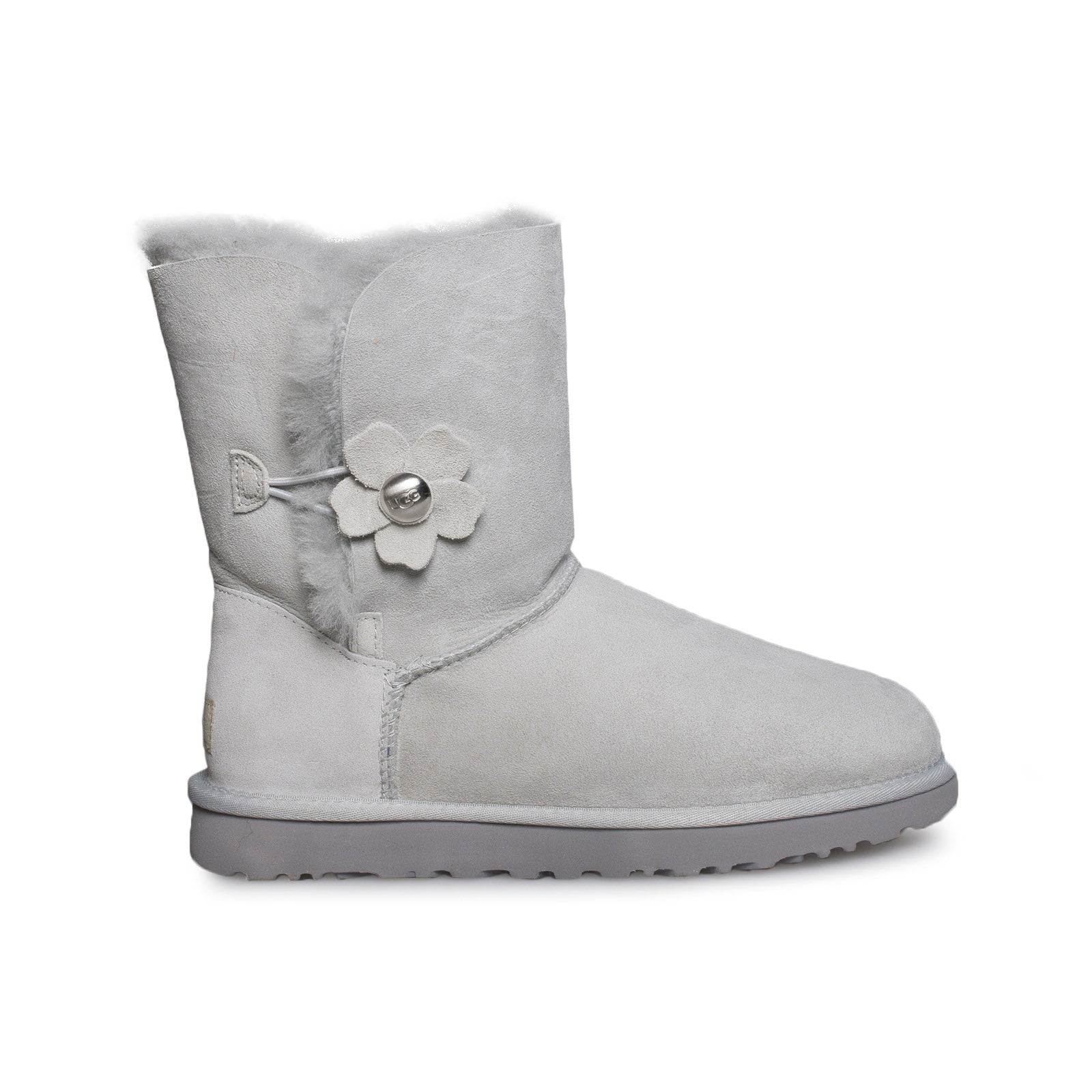 UGG Bailey Button Poppy Grey Violet Boots - Women's