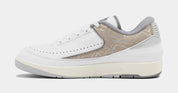 Air Jordan 2 Retro Low Python Mens Lifestyle Shoes (White/Cement Grey/Sanddrift/Neutral Grey/Sail)