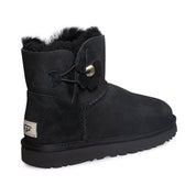 UGG Mini Bailey Button Poppy Black Boots - Women's