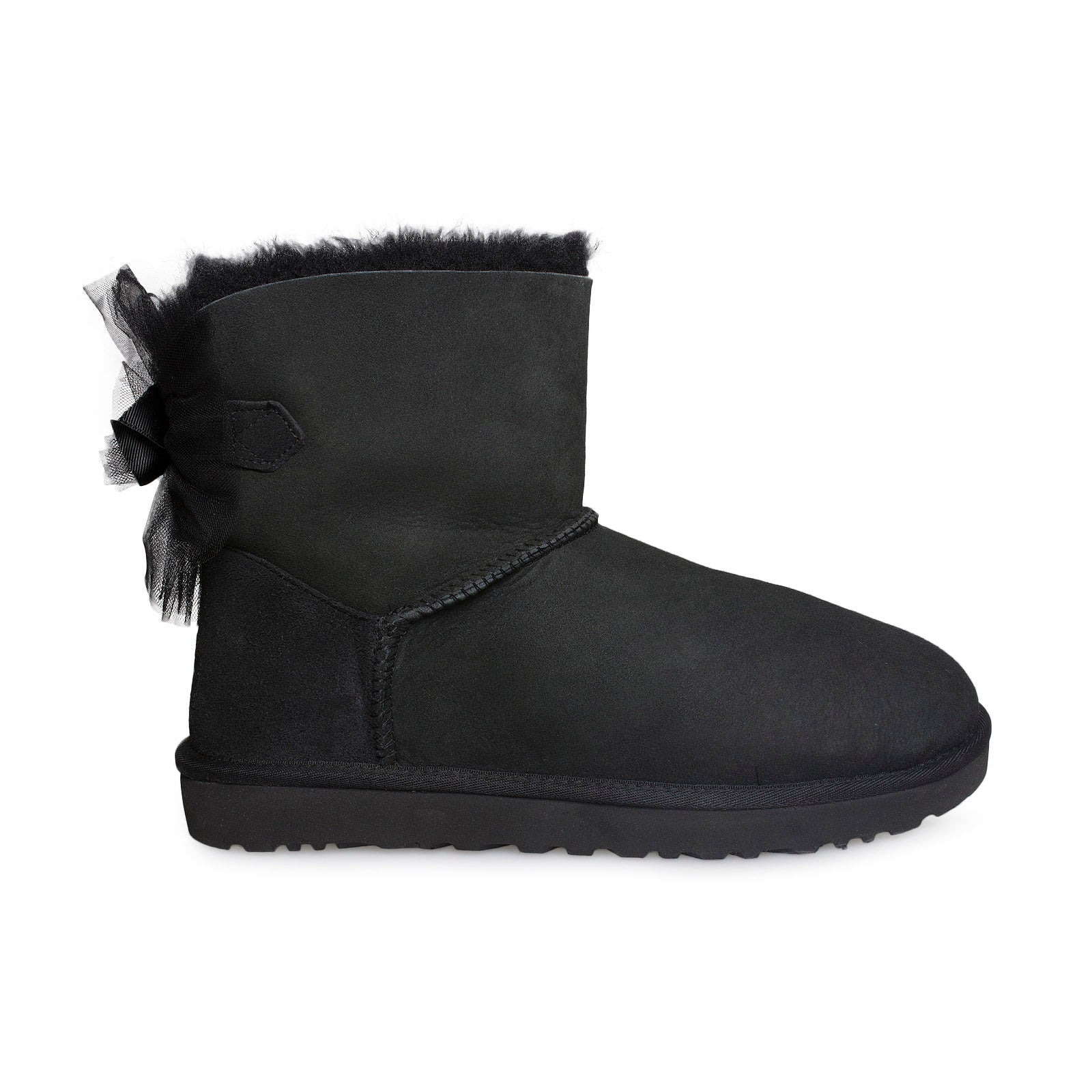 UGG Mini Bailey Tuffle Bow Black Boots - Women's