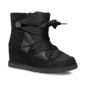 UGG Classic Femme Lace Up Black Boots - Women's