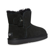 UGG Mini Fluff Buckle Black Boots - Women's