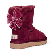 UGG Mini Bailey Bow Crushed Velvet Wild Grape Boots - Women's