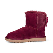 UGG Mini Bailey Bow Crushed Velvet Wild Grape Boots - Women's