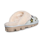 UGG Coquette Patch IT Bleached Denim Slippers - Women's